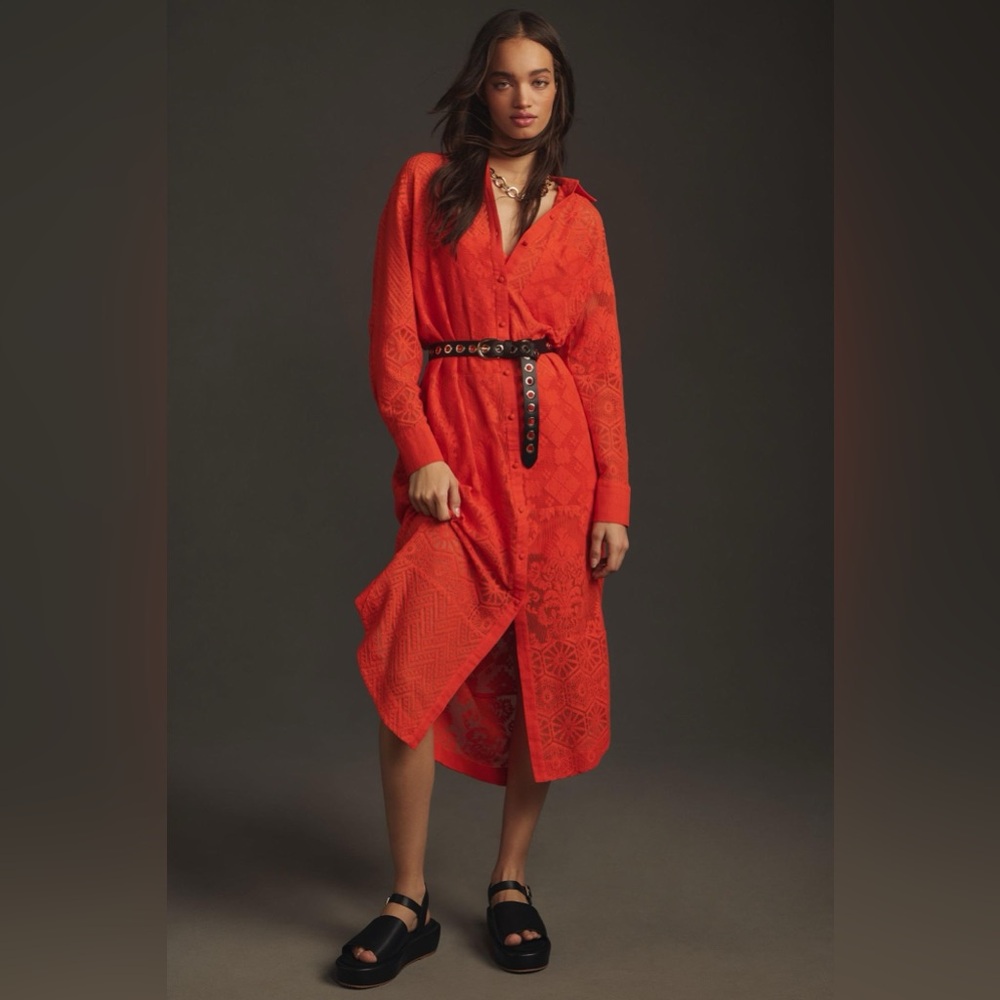 MAEVE ANTHROPOLOGIE SHIRT DRESS SIZE L NEW WITHOUT TAGS